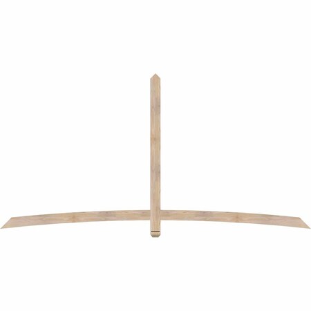 Ekena Millwork Bellingham Smooth Timber Gable Bracket, Douglas Fir, 108"W x 54"H x 1 1/2"D x 3 1/2"F, 12/12 Pitch GBW108X54X0204BEL00SDF